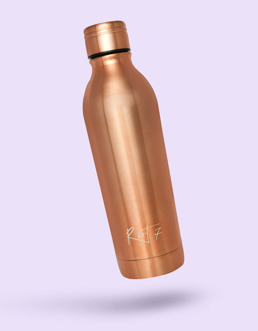 Stylish Insulated Water Bottle In India, Brushed Gold